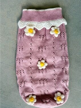 Floral Pet Sweater Dogs or Cats (L)